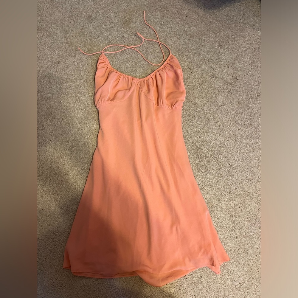 Peach colored abercrombie dress